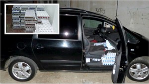 Policajti naháňali auto plné pašovaných cigariet