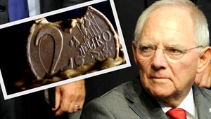 Nemecký minister financií daruje gréckemu kolegovi eurá. Čokoládové