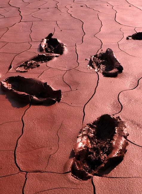 Šľapaje na dvore v obci Devecser