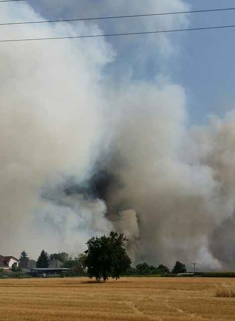 Požiar v obci Červeník horelo pole 1