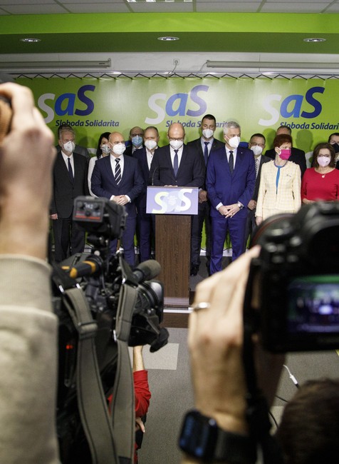 Koaličná kríza, tlačová beseda SaS