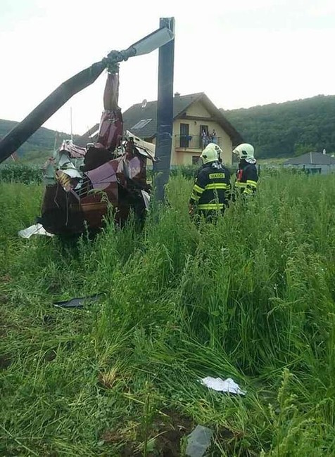 pád vrtuľníka v Prešove