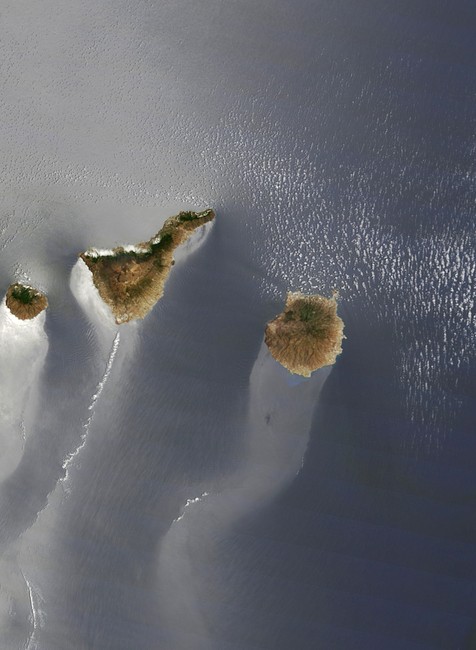 Kanárske ostrovy pohľad vesmír ISS