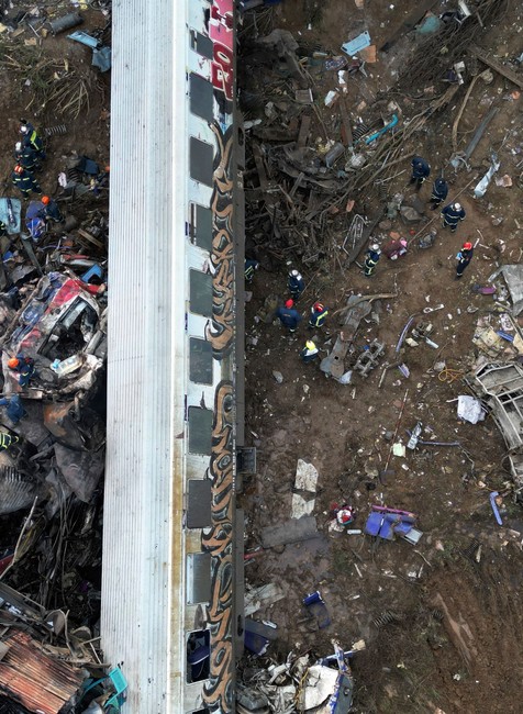 Zrážka vlakov v Grécku