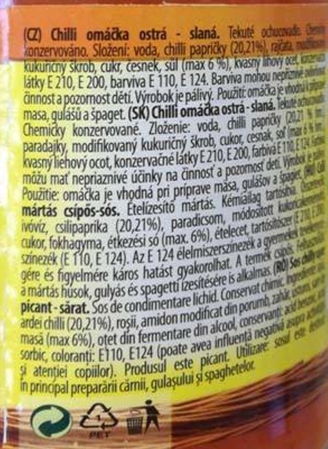 Obľúbenú chilli omáčku sťahujú z trhu