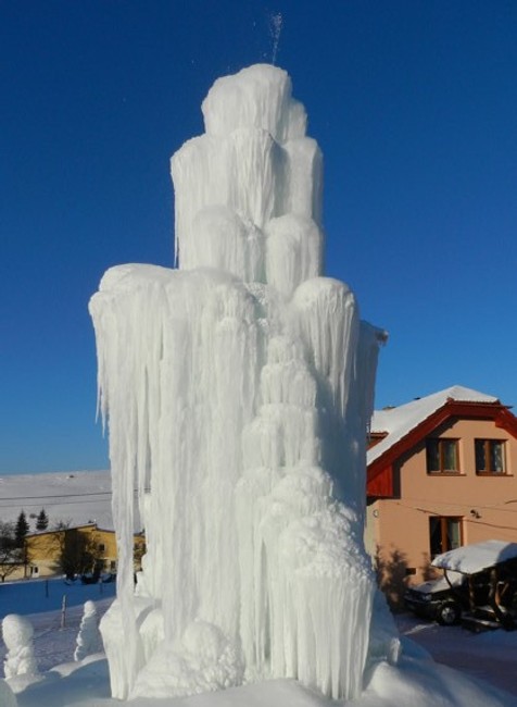 Najvyžšia ľadová fontána na východe