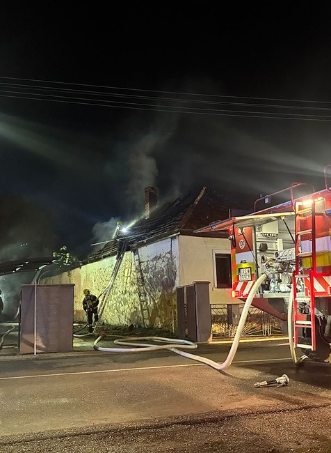 Požiar domu v Kalši