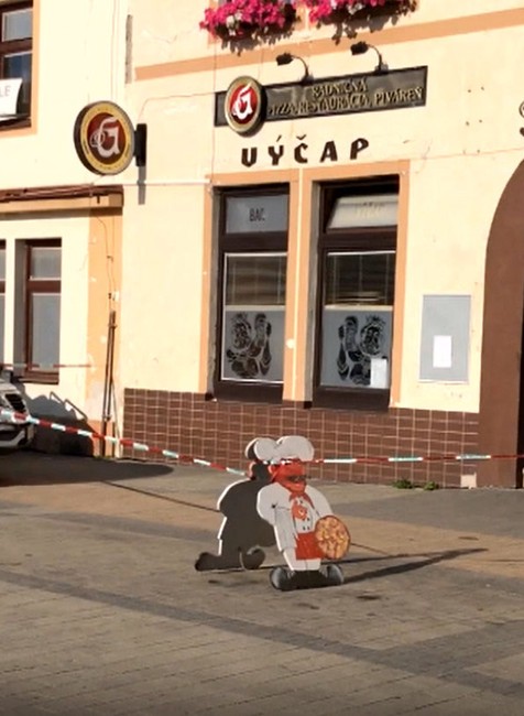 bomba v centre Rajca