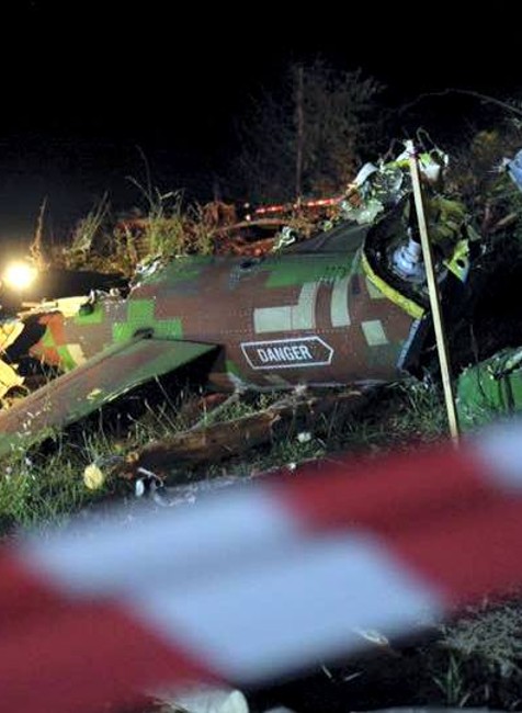 spadnutý vrtuľník Mi-17