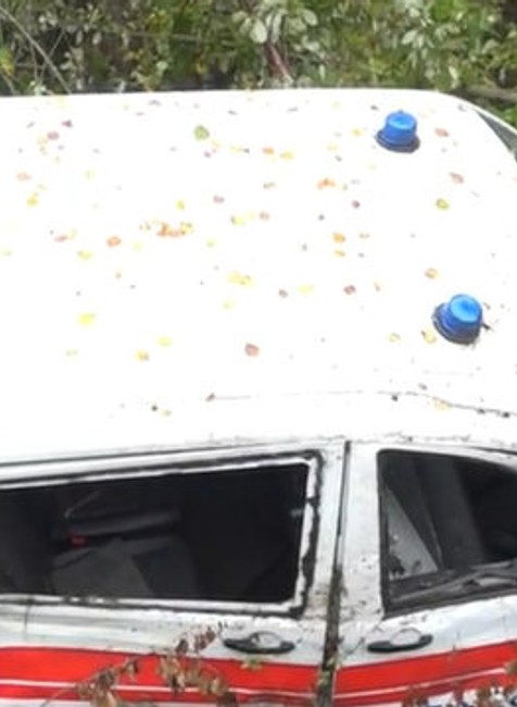 Na severe Slovenska havarovala sanitka.