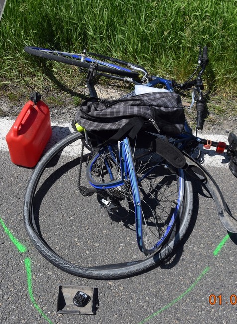 zrazeny cyklista