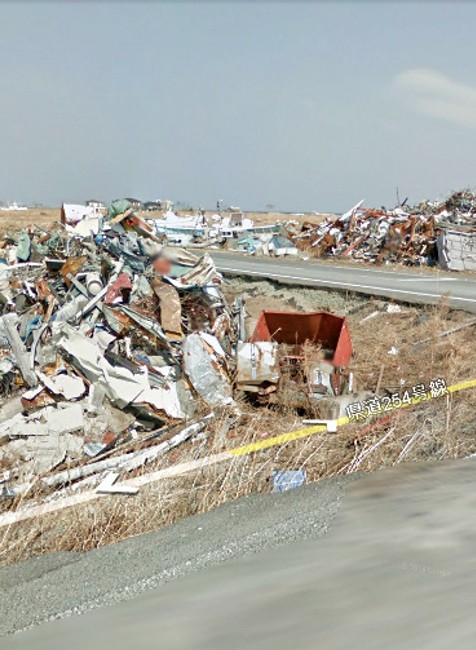 Google Street View Namie mesto Japonsko fotky zničené mesto 1