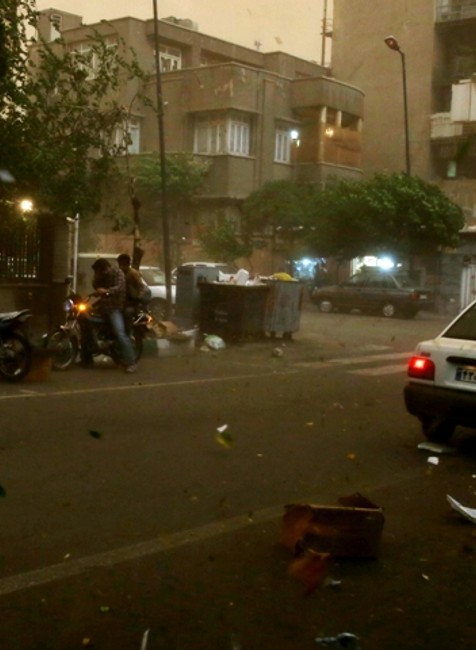 Mesto po piesočnej búrke