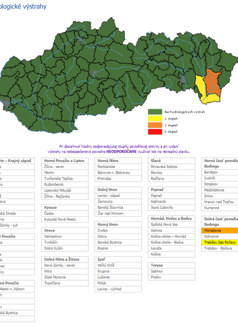 Hydrologické výstrahy 