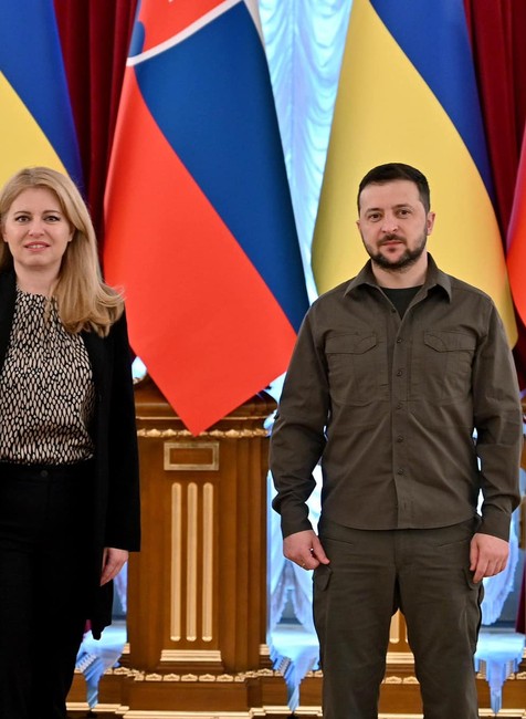 Prezidentka Čaputová s prezidentom Zelenským