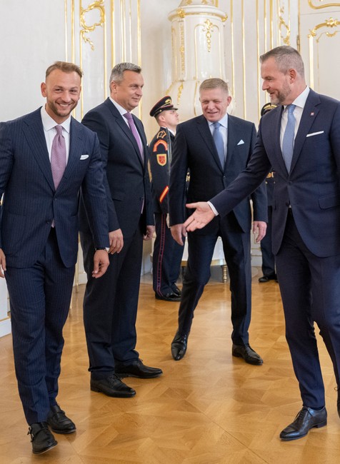 Stretnutie predsedov koaličných strán s prezidentom Petrom Pellegrinim