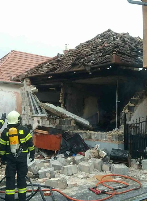 výbuch plynu v dome