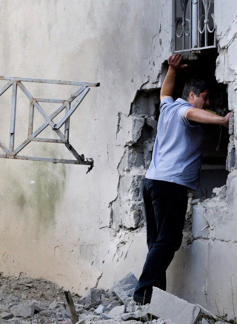 Doneck - ostreľovanie, zasiahnutá nemocnica 1