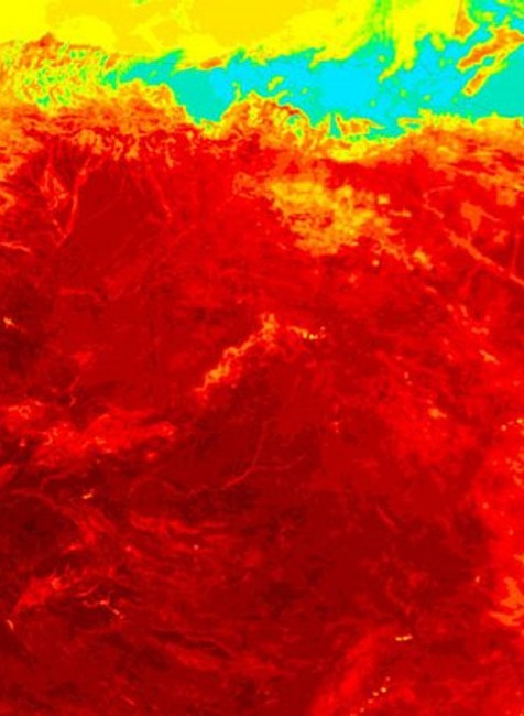 globalne oteplovanie, satelitna snimka