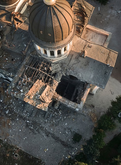 Ukrajina Odesa útok katedrála poškodenie vojna na ukrajine (3)