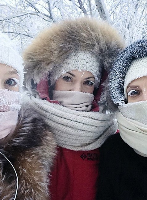 OJMJAKON, Sibir, Zamrznuté michalnice