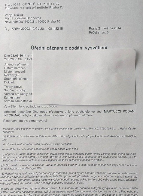 Výpoveď Domenica Martucciho