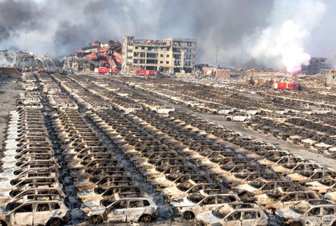 Čína -výbuch v prístave 3