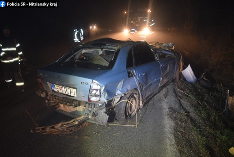 Dopravná nehoda pri obci Gbelce 