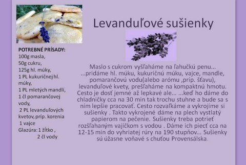 recept - Levanduľové sušienky
