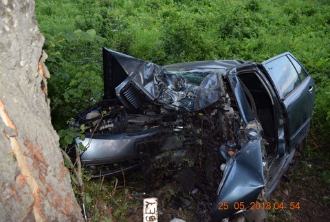 muž narazil do stromu