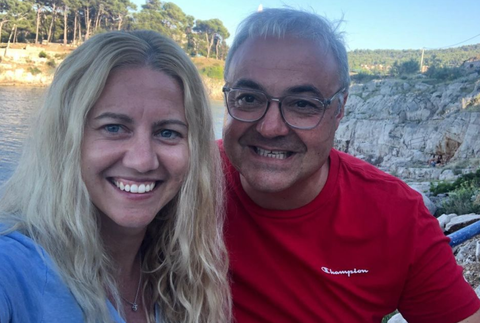 Martin Zounar so snúbenicou Kateřinou