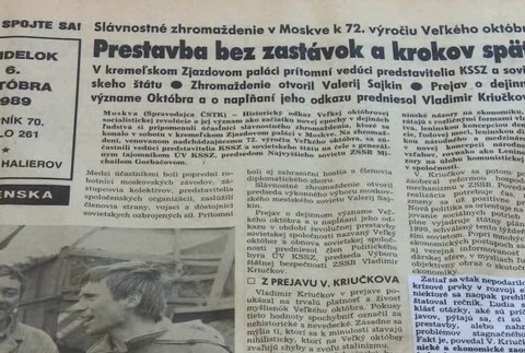 Exkurzia do histórie: O čom sa písalo 6. novembra 1989