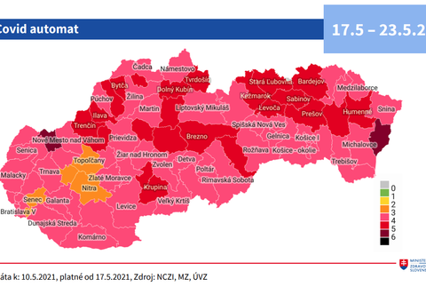 COVID AUTOMAT_mapa od 17-mája