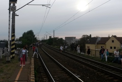 Porucha rušňa pred Vinohradmi 