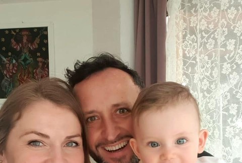 Ondrej Kandráč s rodinou