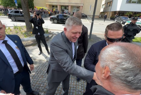 Robert Fico v Handlovej