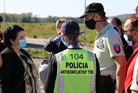 Protest na hraničnom prechode Berg