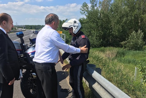 Kiska policajt nehoda Rakúsko