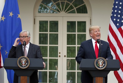 Donald Trump a Jean Claude Juncker