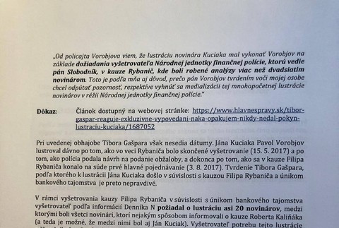 Trestné oznámenie Rajtára pre tvrdenia Tibora Gašpara