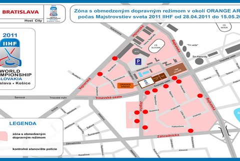 Zóna s obmedzeným dopravným režimom v okolí Orange Arény