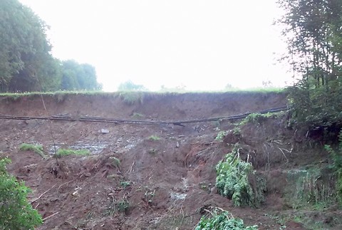 zosuvy pôdy v Malej Frankovej