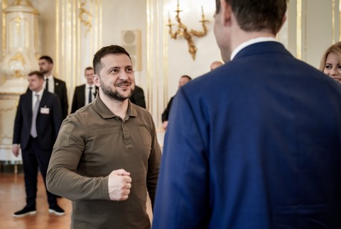 Volodymyr Zelenskyj Bratislava Ľudovít Ódor stretnutie návšteva rokovanie  (2)