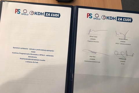 Opozičné strany PS/Spolu, KDH a Za ľudí sa dohodli na predvolebnej spolupráci 