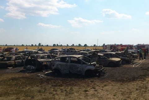 Vincov les - požiar áut 8