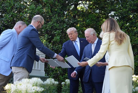 Kráľ Karol III. na návšteve USA
