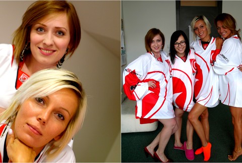 Soňa Chotárová Alexandra Orviská Petra Poláčiková Alexandra Hinková nové dresy TV JOJ