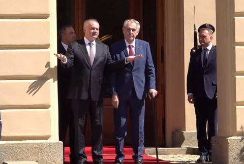 Rozlúčkové stretnutie Andrej Kisku s prezidentom Milošom Zemanom 