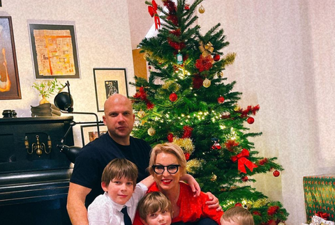 Wanda Hrycova s rodinou