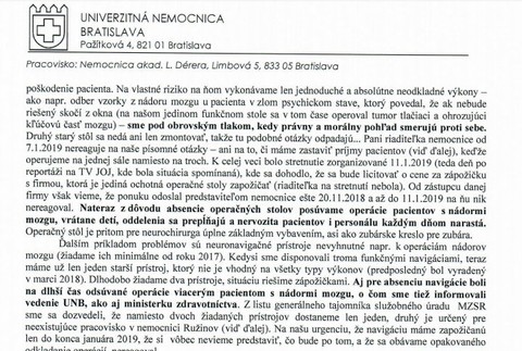 Otvorený list lekárov a sestier